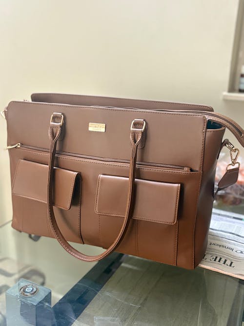 Mocha Elegance Oversized Tote bag for 17" laptop