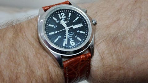 Watch Strap Happel Bahia Crocodile Print Leather | Mahogany