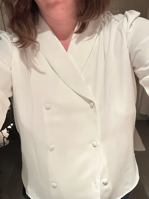 Long Sleeve Shawl Collar Blouse