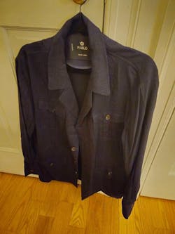 Men's Basic Spring Summer Linen Safari Jacket / Navy Color Summer Coat for Men / Short Coat Jacket