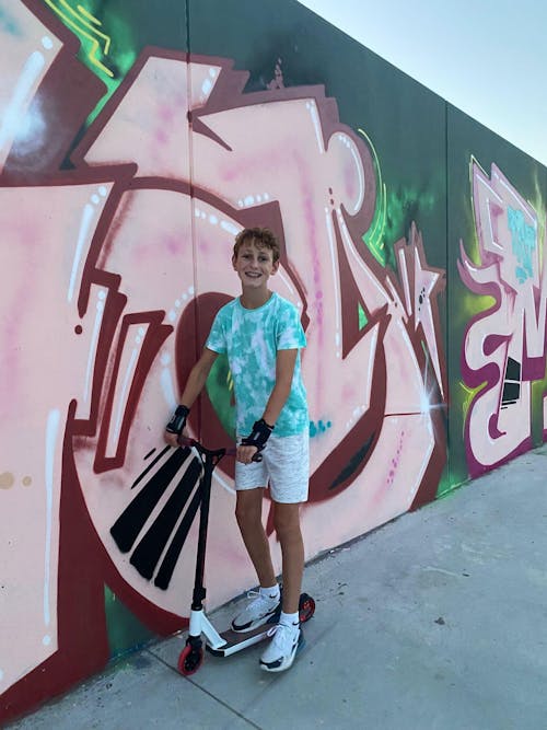 NKD Goat Stuntstep 83cm / 85cm Rood Zwart Wit