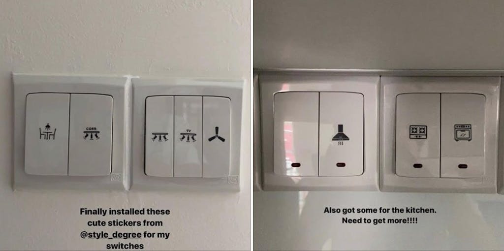 Lights Switch Sticker Labels Home Accessories Style Degree