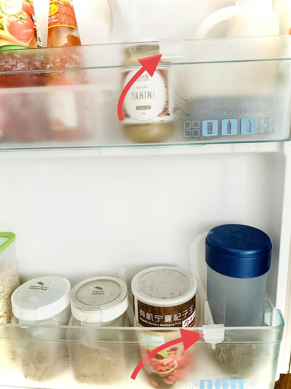 Mini Fridge Shelf Divider (4pc Set) Fridge Organizer Style Degree