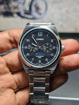 WW2630 Casio Standard Moon Phase Day Date Chain Watch MTP-M300D-1AVDF