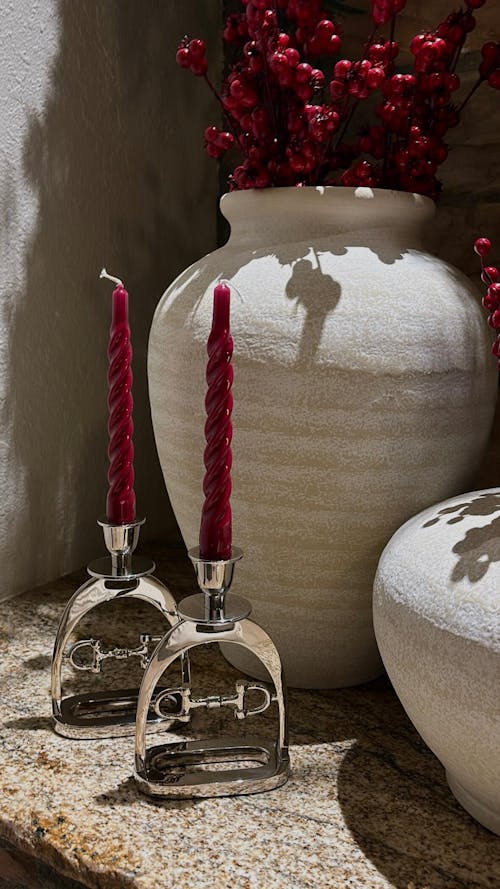 Alexander Stirrup Candle Holder Set - Silver