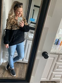 Autumn Black Leopard Stitching Zip Fuzzy Sweaters