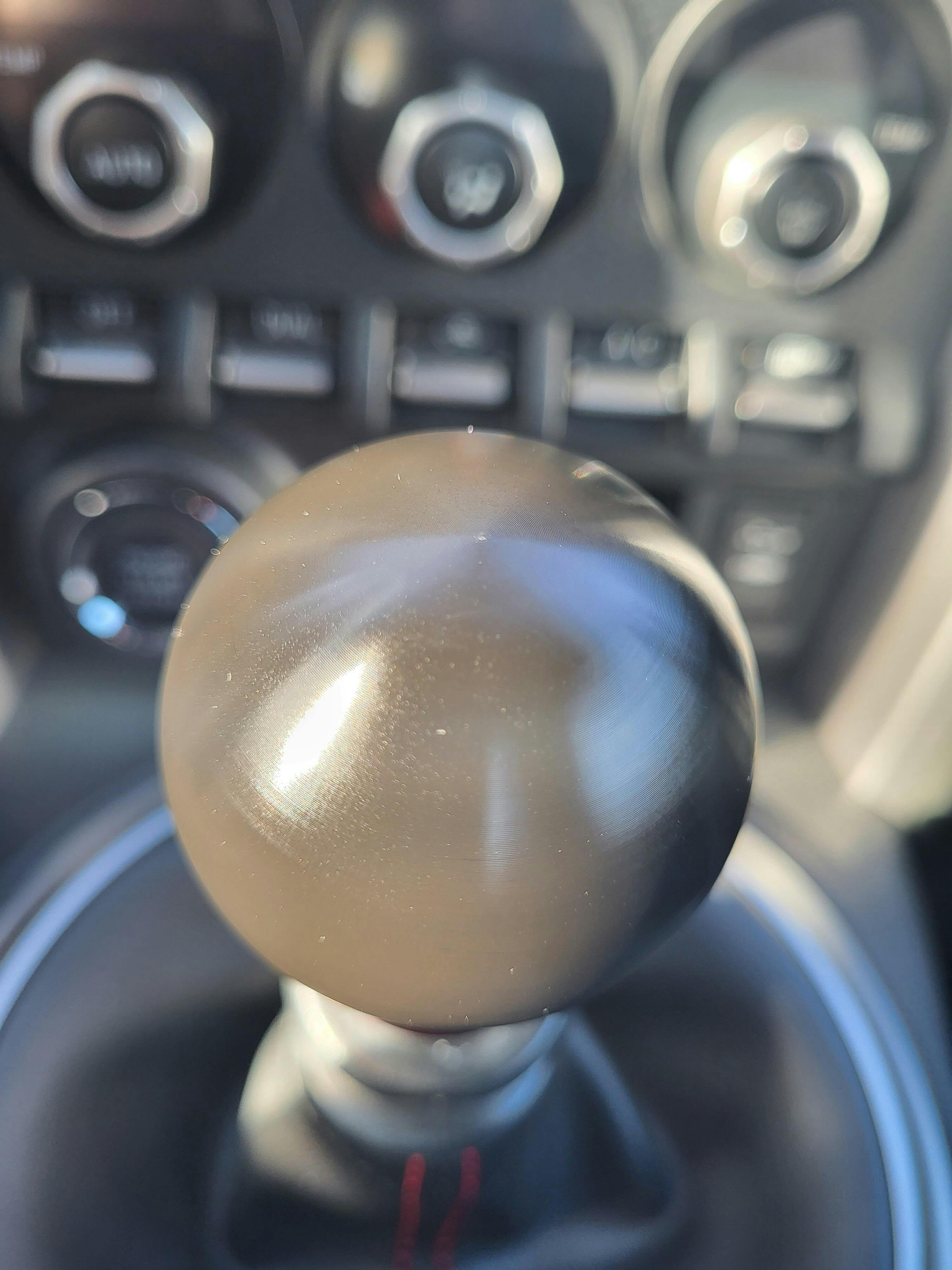 COBB Weighted Delrin Shift Knob Black w/ Red 6 Speed Subaru Models