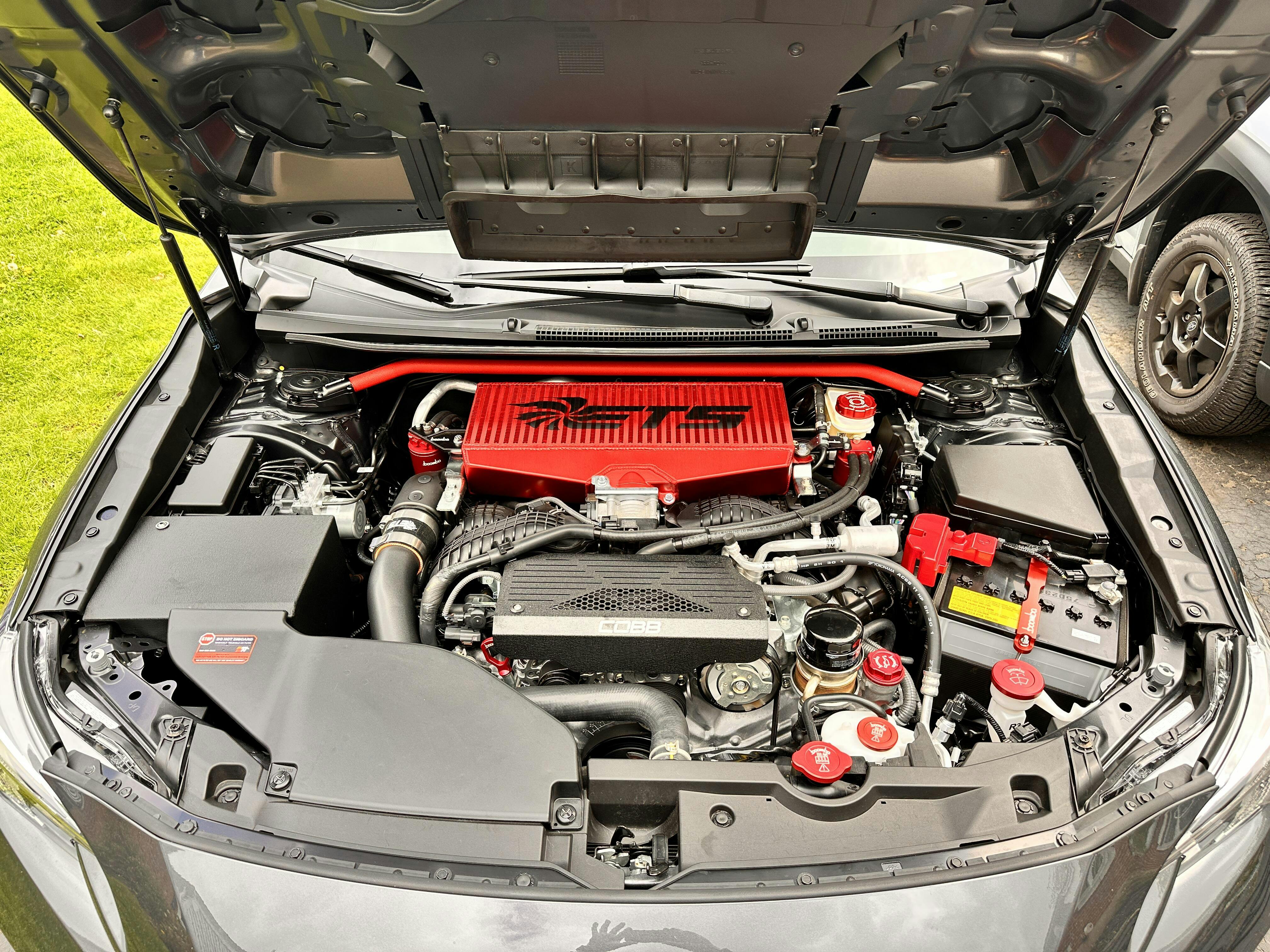 Perrin Red Front Strut Tower Bar 20222024 WRX