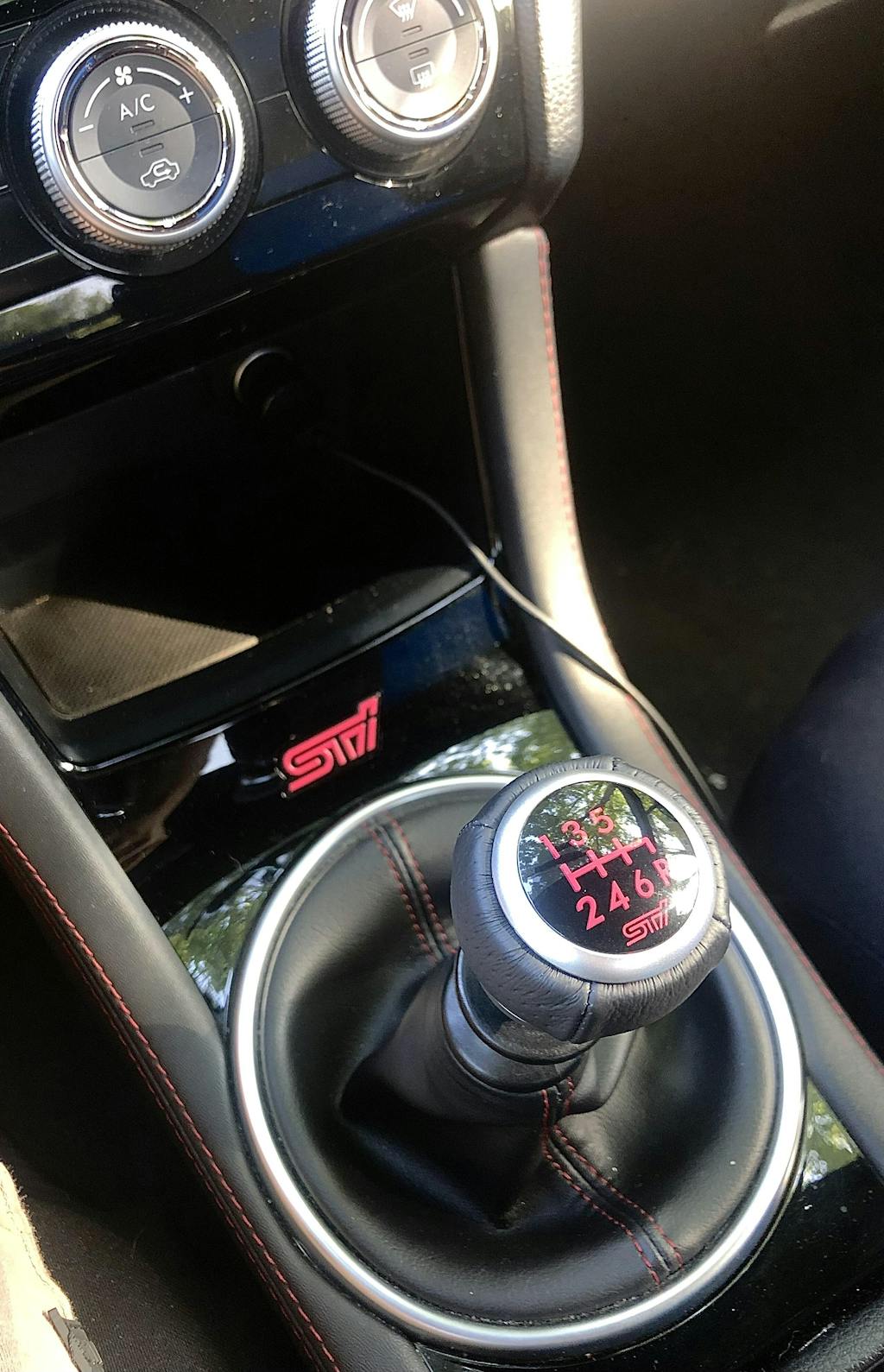 Subaru OEM JDM STI Leather Shift Knob w/ Cherry Blossom Shift Pattern