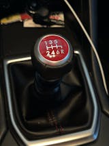 Subaru OEM STI Leather Shift Knob Red Center 6 Speed Subaru