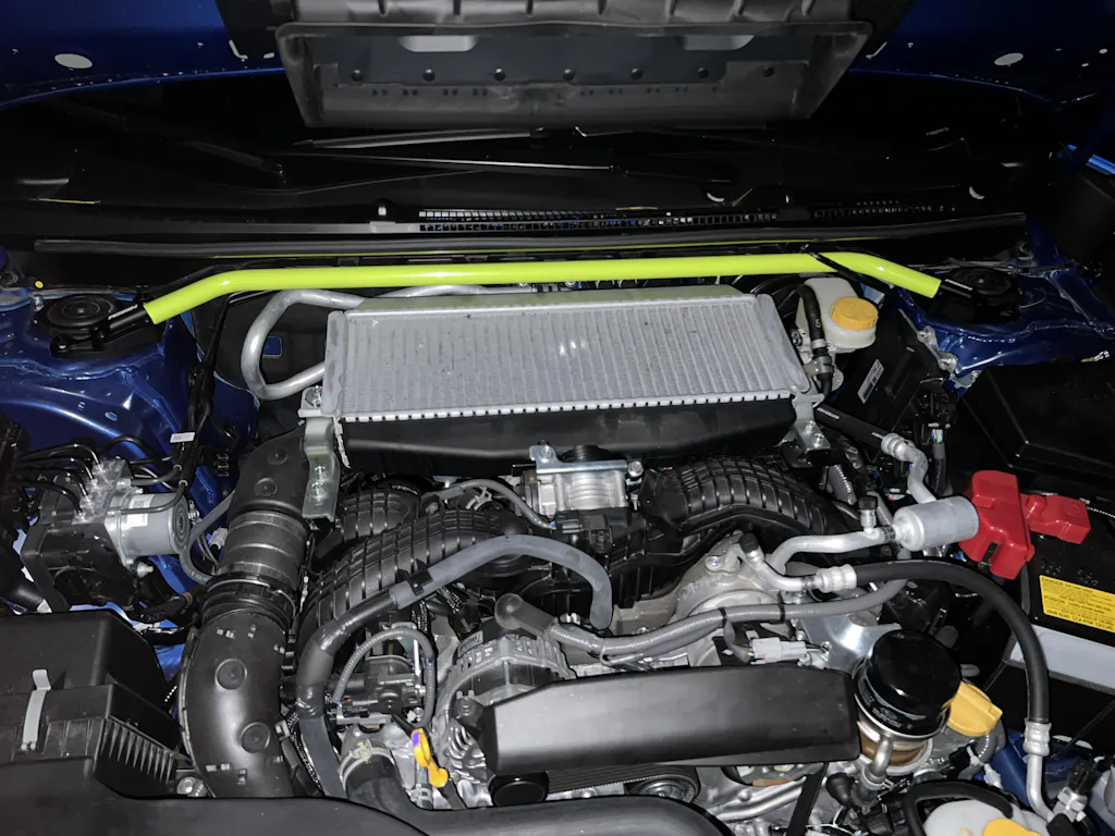 Perrin Neon Yellow Rear Strut Tower Bar 2015-2021 WRX / 2015-2021 STI