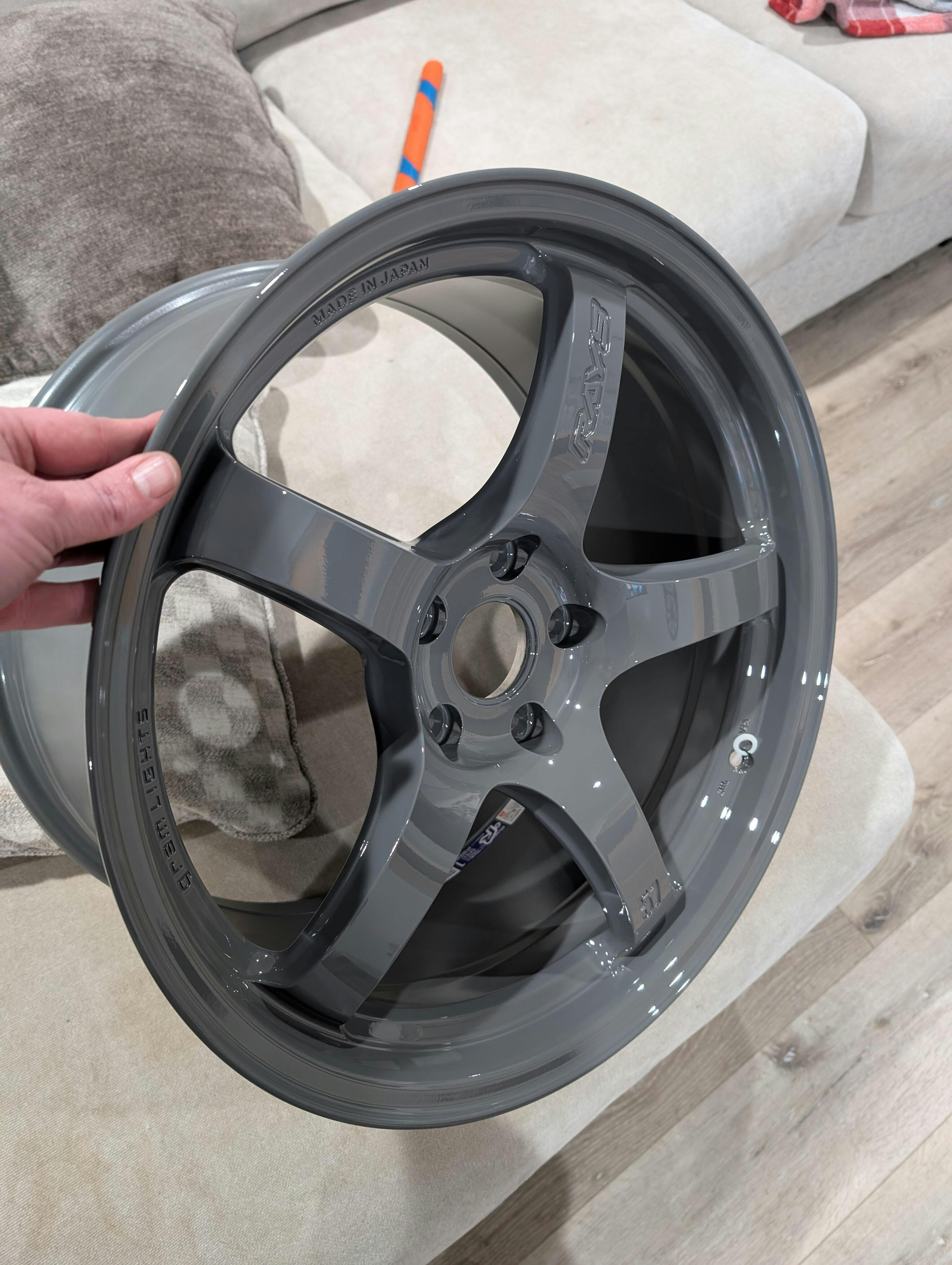 Gram Lights 57CR 18x9.5 Glossy Gray Wheels 2015-2024 WRX STI