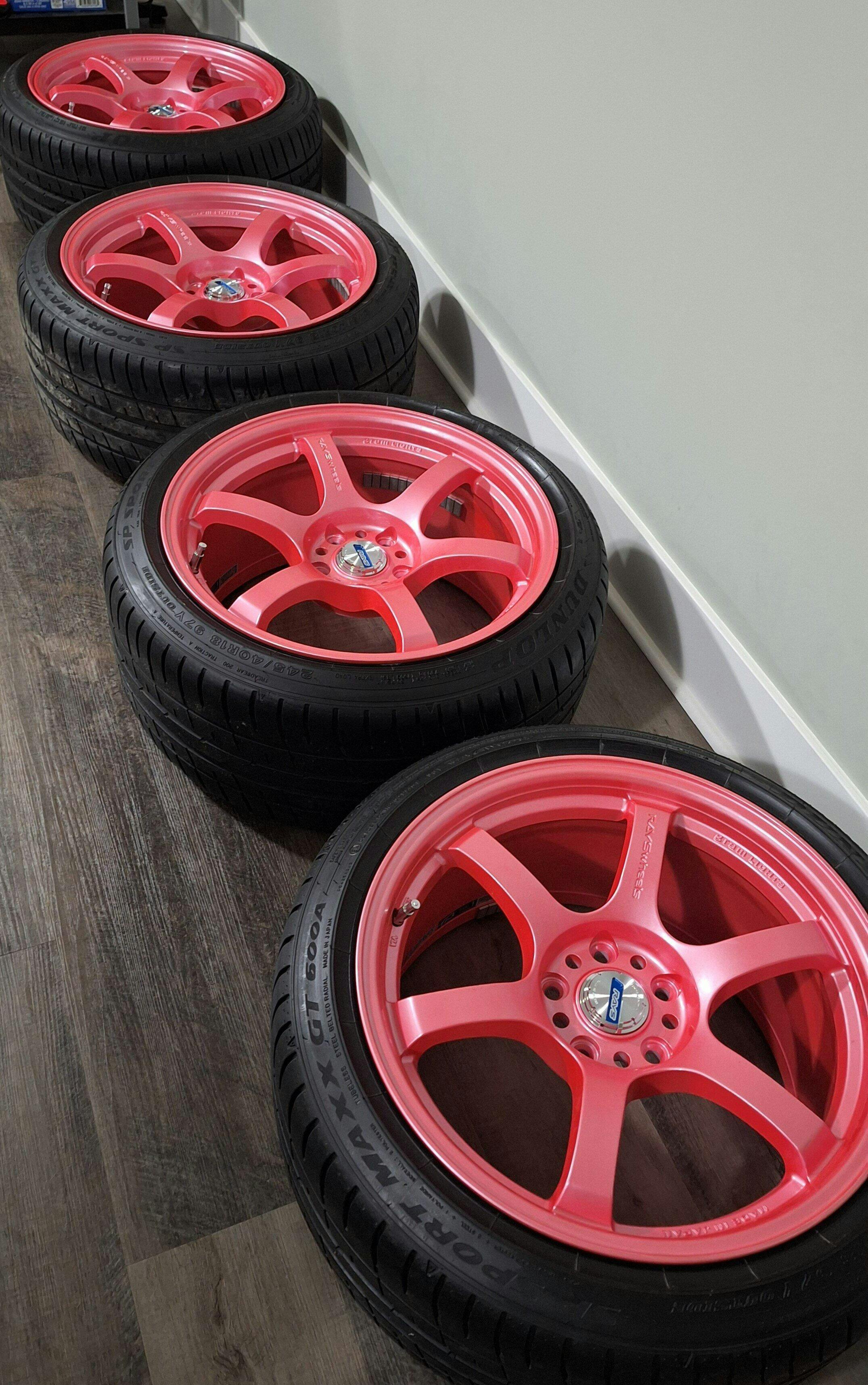 F30　さくら Gram Lights 57DR Sakura Pink 18x9.5 5x114.3 38mm Offset 2015
