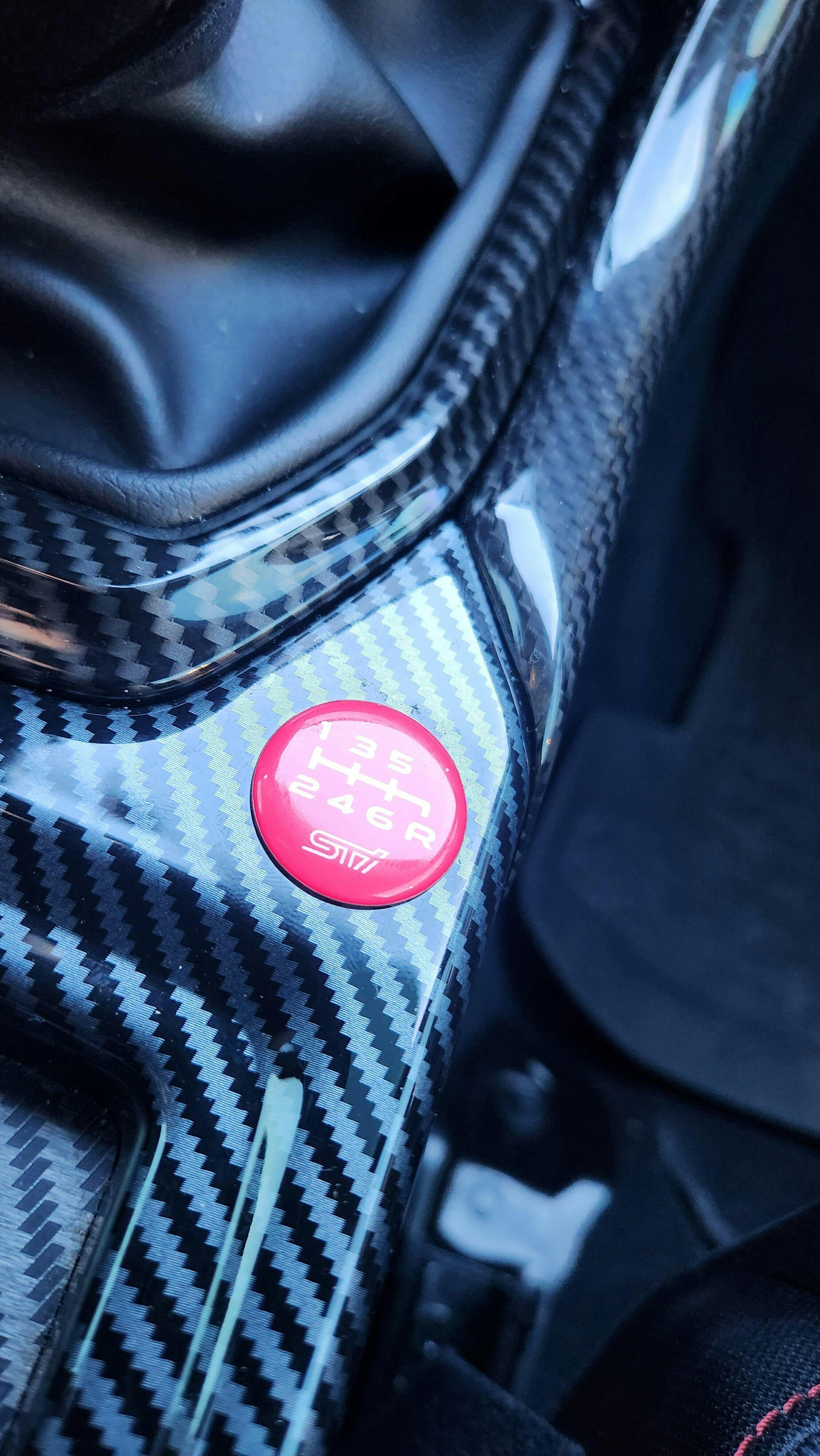 Subaru JDM STI Shift Pattern Emblem for 6MT - Subimods — Subimods.com