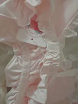 Rabbit Bunny Bow Lace Girl Sweet White Pink Lingerie Set