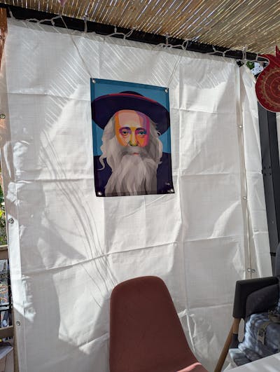 Sanz-Klausenburg Rebbe; R' Yekusiel Yehudah Colorful Sukkah Poster