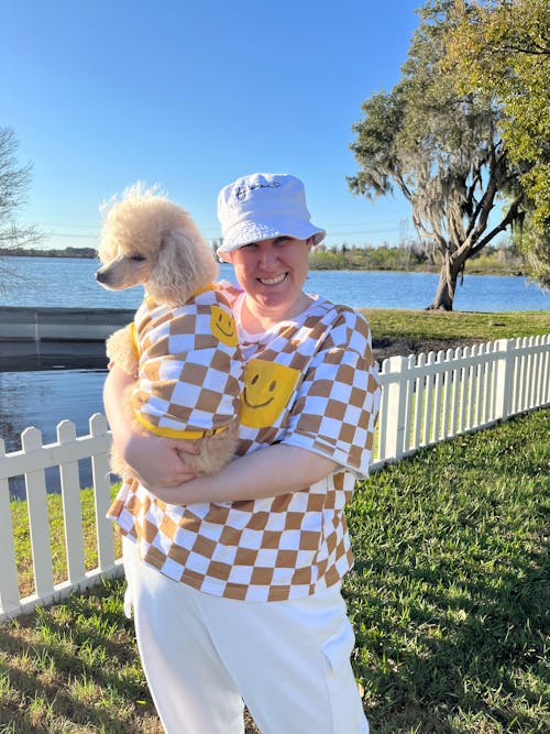 Cotton Smiley Matching Tee For Dog and Dog Parents