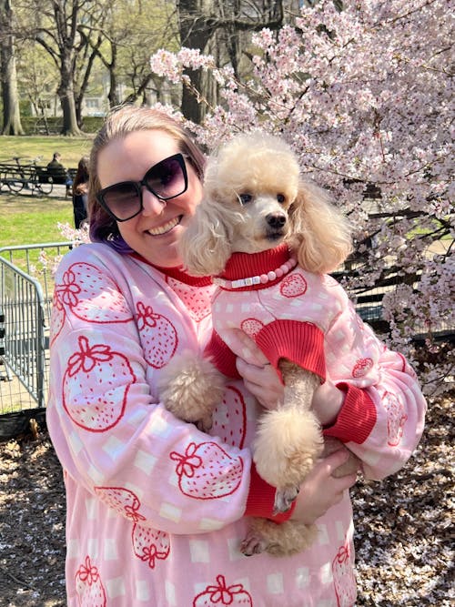 Strawberry Matching Sweater For Dog and Dog Mom