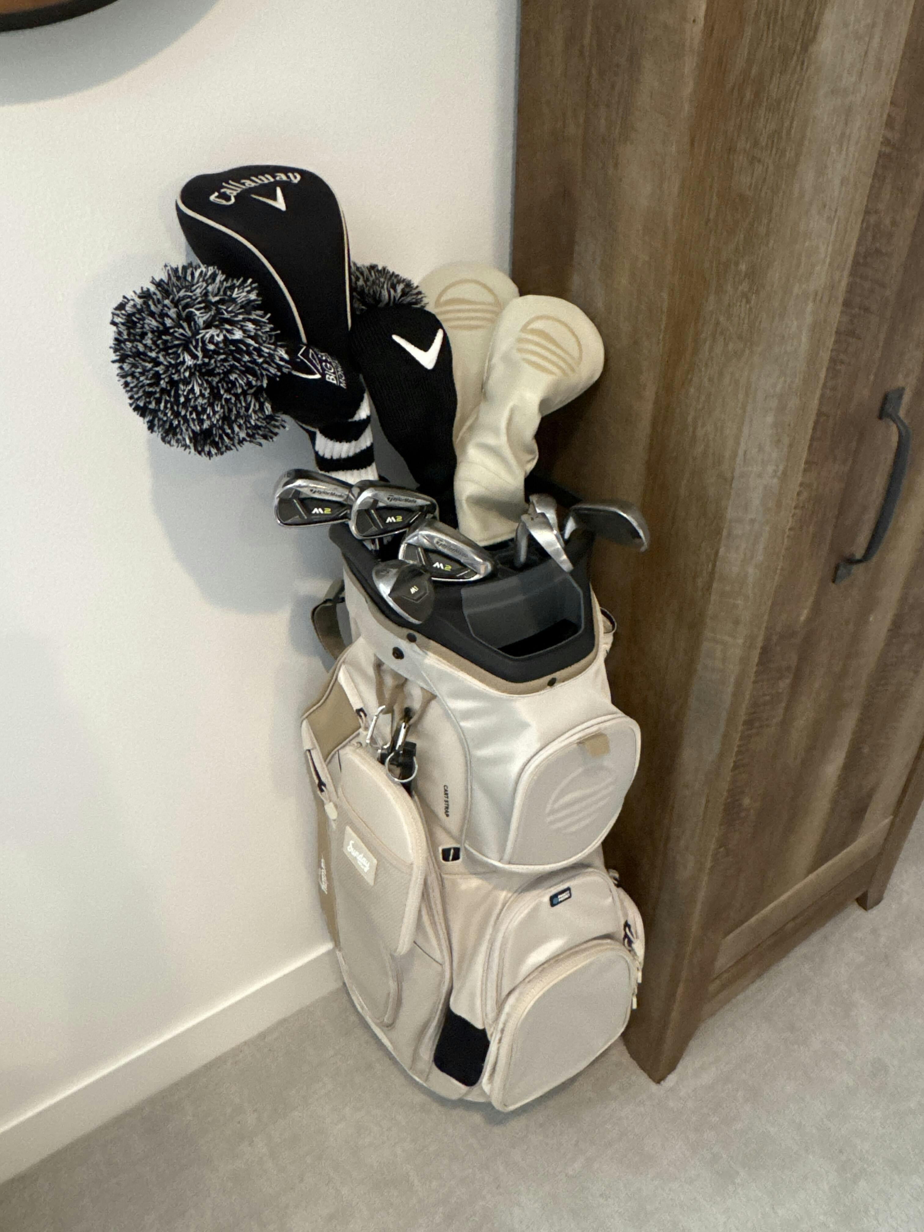 Fairway Wood Headcover | White/Navy – Sunday Golf