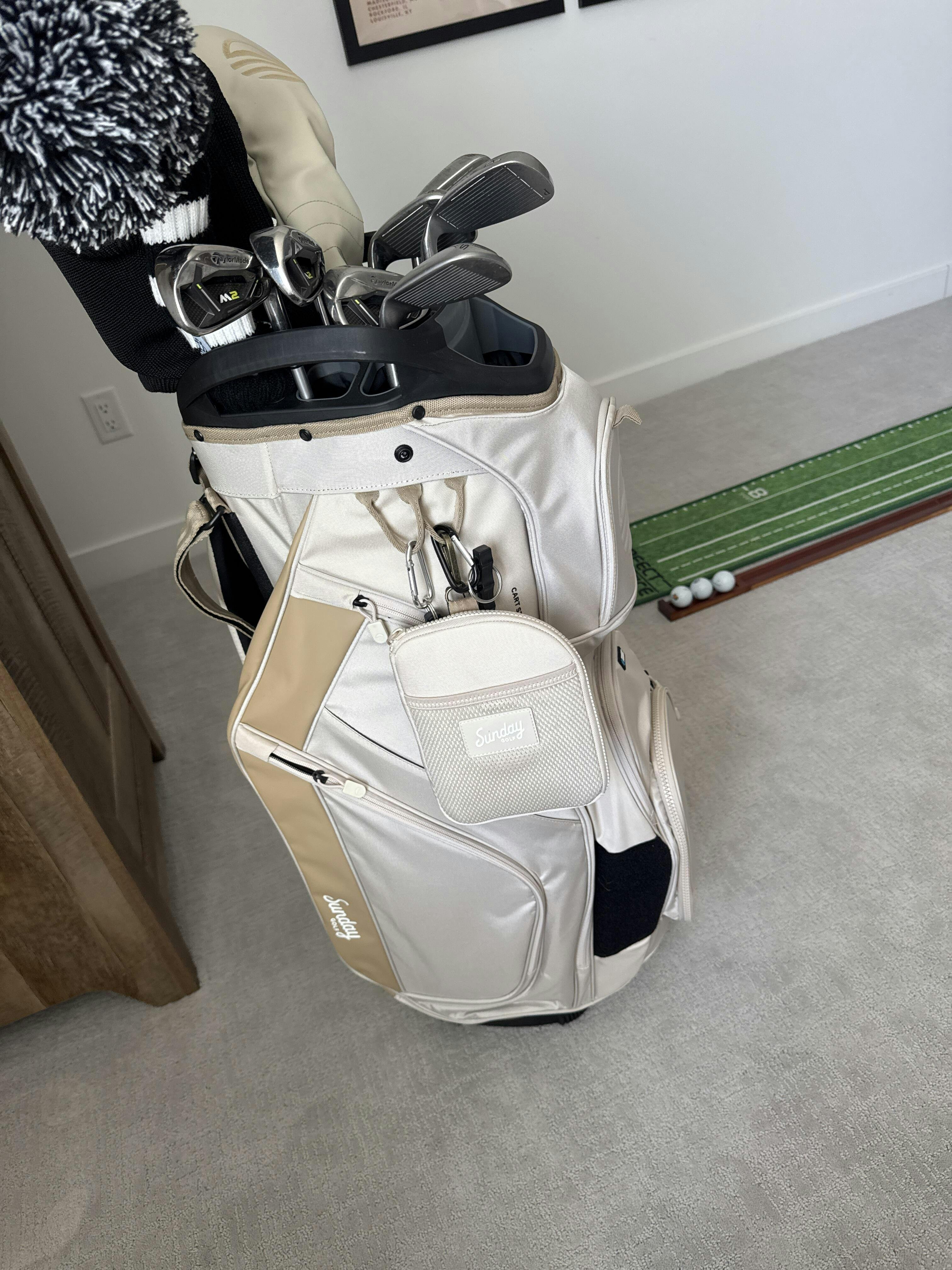 golfickers ポーチ【新品】 磁石で開閉【UNISEX】合皮×デニム調ボールポーチ