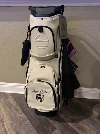 The Big Rig | Cart Bag - Black Vegan Leather – Sunday Golf