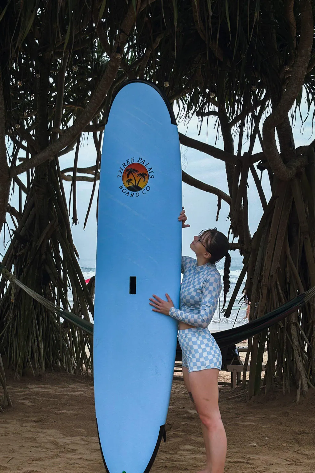 Putu Boy Short Bottoms Blue Check