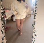 Blank Toasted Cream Roses Shorts