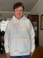 Shades Of Blue Quilted Pastel Hoodie