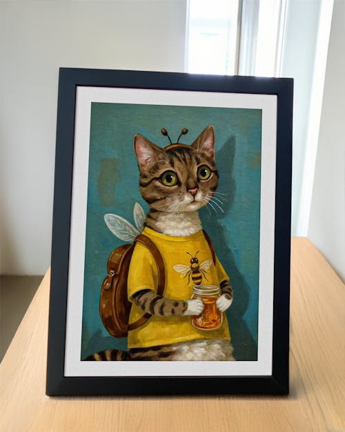 Custom Pet Portraits - Poster/Canvas/Oil Painting - Framed/Rolled