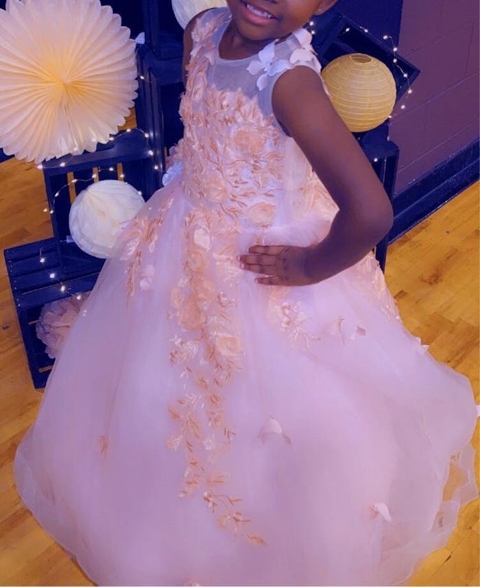 Sunnypetal Puffy Tulle Flower Girl Dress Appliques 3D Butterfly Pageant Party Princess Dresses