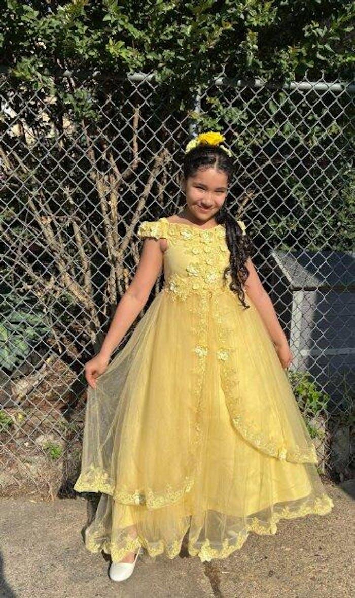 Sunnypetal Ball-Gown Tulle Lace Flower Girl Dress With Beading/3D Floral