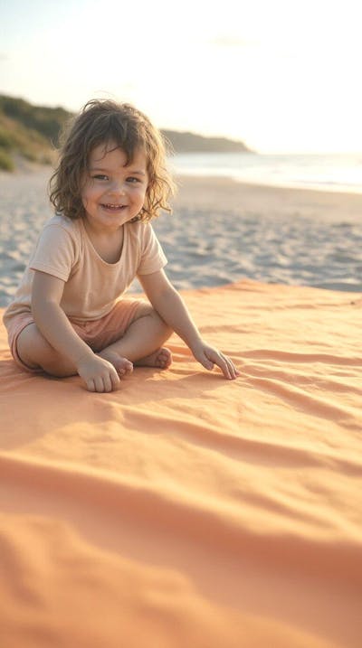 Beach Bag Tote with Pull-out Blanket