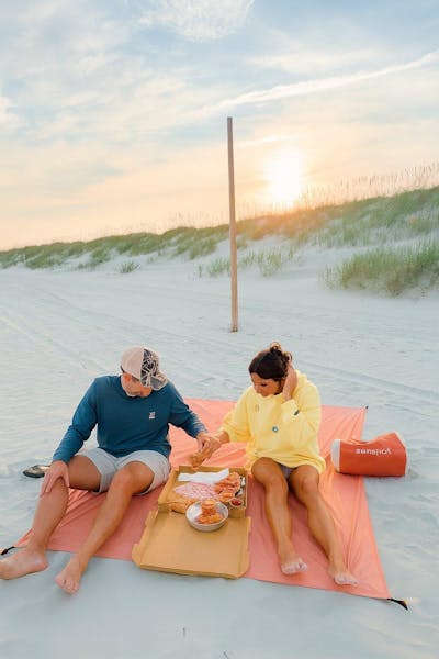 Beach Bag Tote with Pull-out Blanket