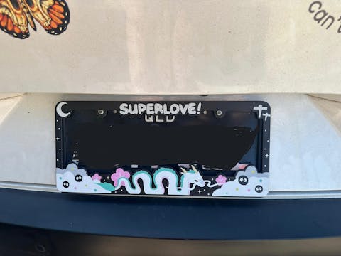 [USA] BLACK KITTY PLATE FRAME
