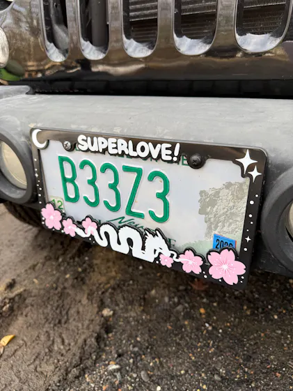 WHITE DRAGON PLATE FRAME – SUPERLOVE