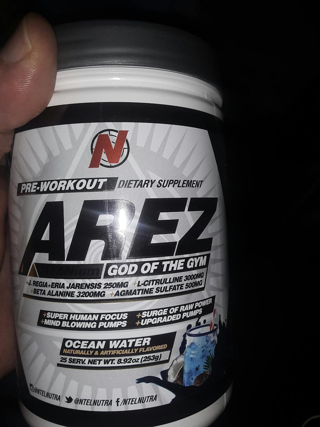 AREZ Titanium Pre Workout Supplement NTel Nutra