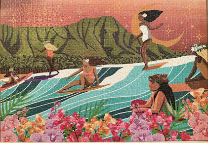 Party Wave Puzzle by Michi Pichel – Surf Shack Puzzles