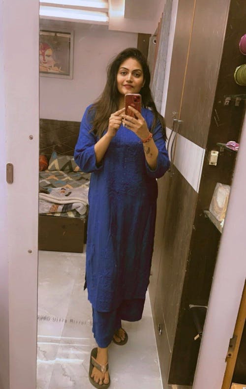 Rayon Cotton Chikankari Kurta With Palazzo