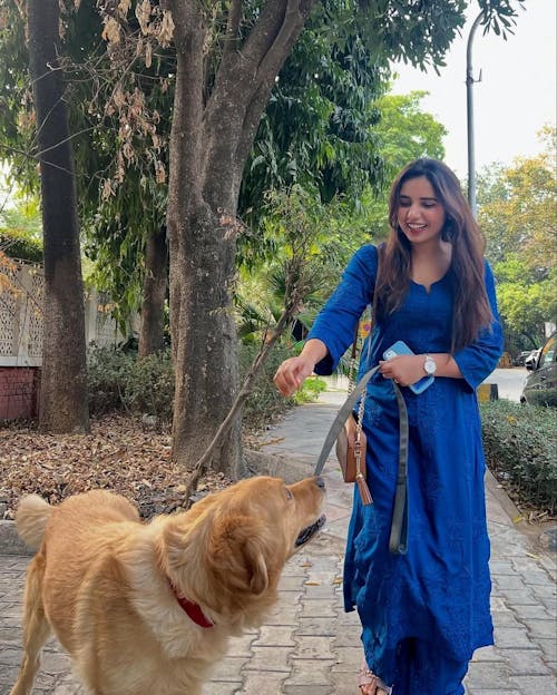 Blue Rayon Cotton Chikankari Kurta With Palazzo