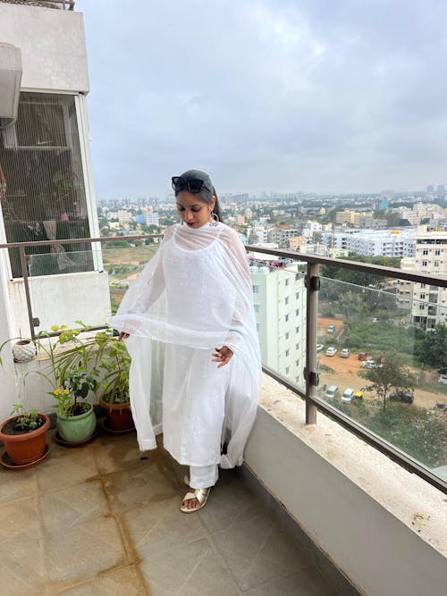 White Rayon Cotton Strappy Chikankari Kurta Pant with Dupatta Set
