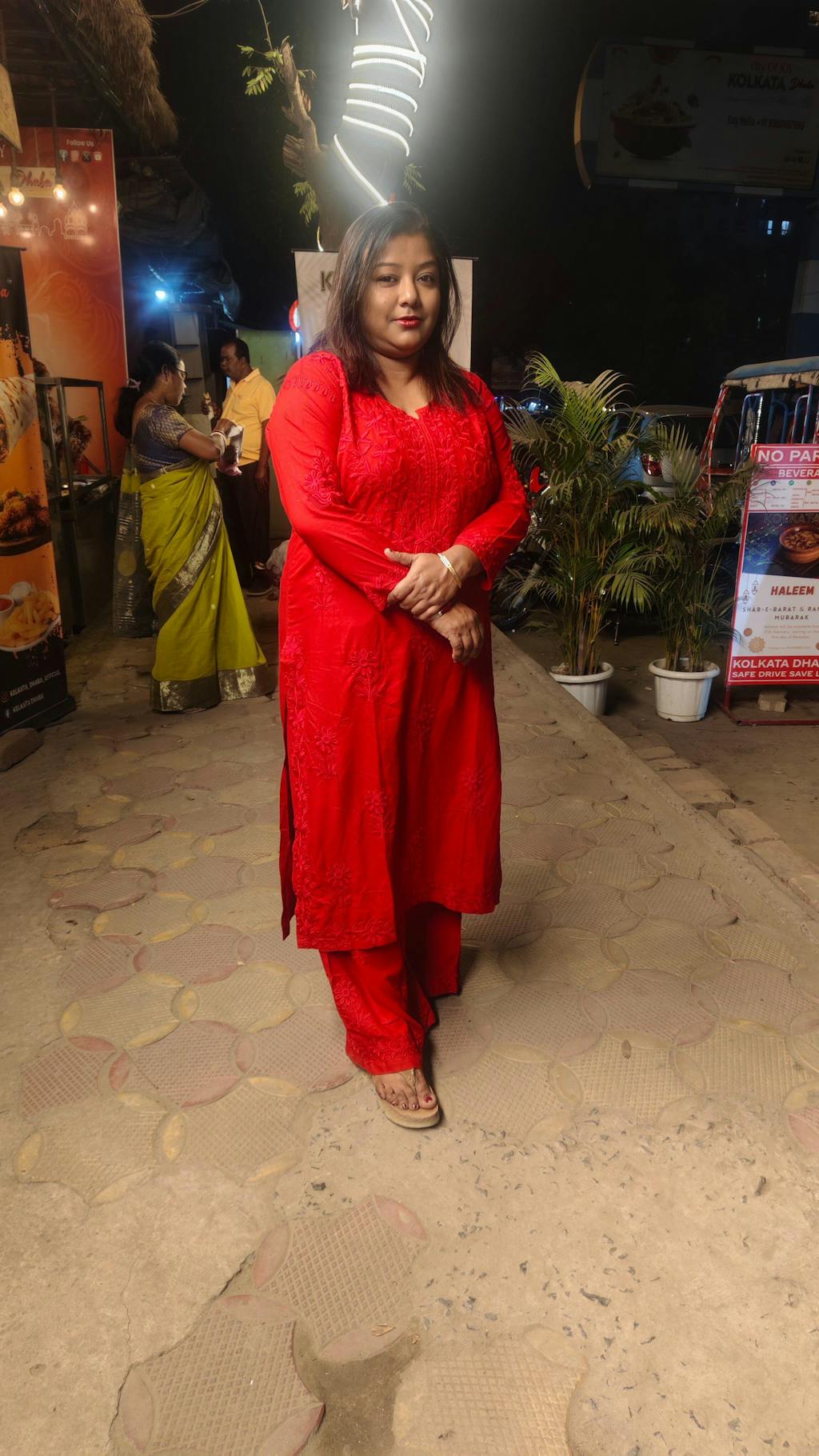 Rayon Cotton Chikankari Kurta With Palazzo