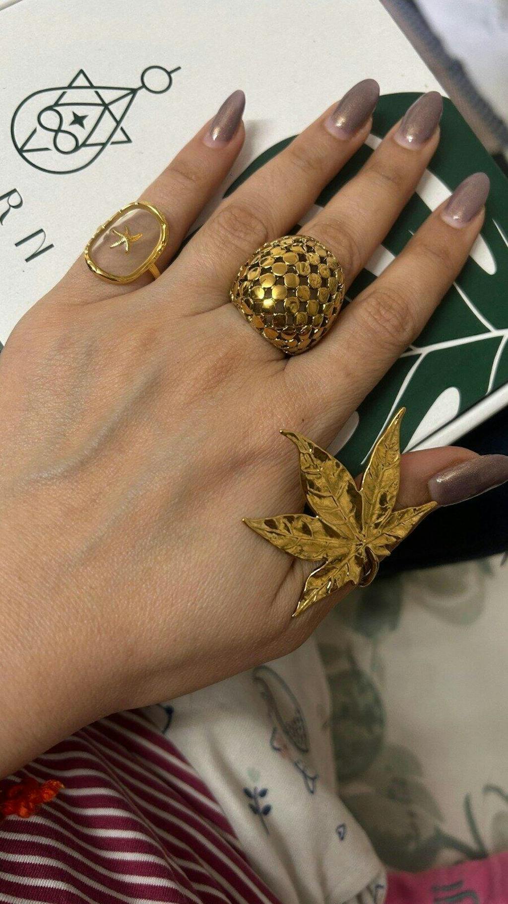 Golden Leaf Ring