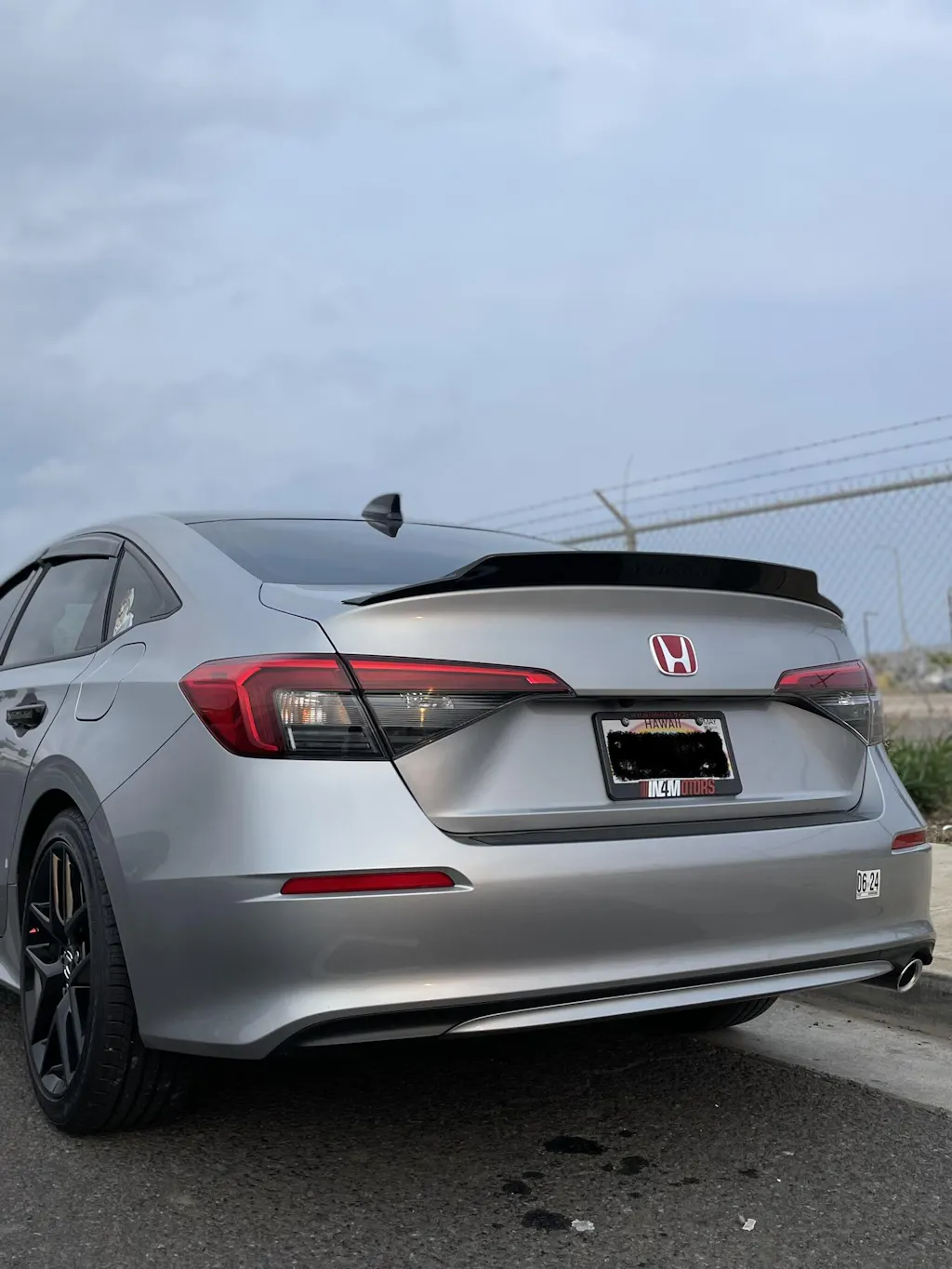 2022 23 11th Gen Civic Sedan YOFER Night Shadow Trunk Spoiler SWA 