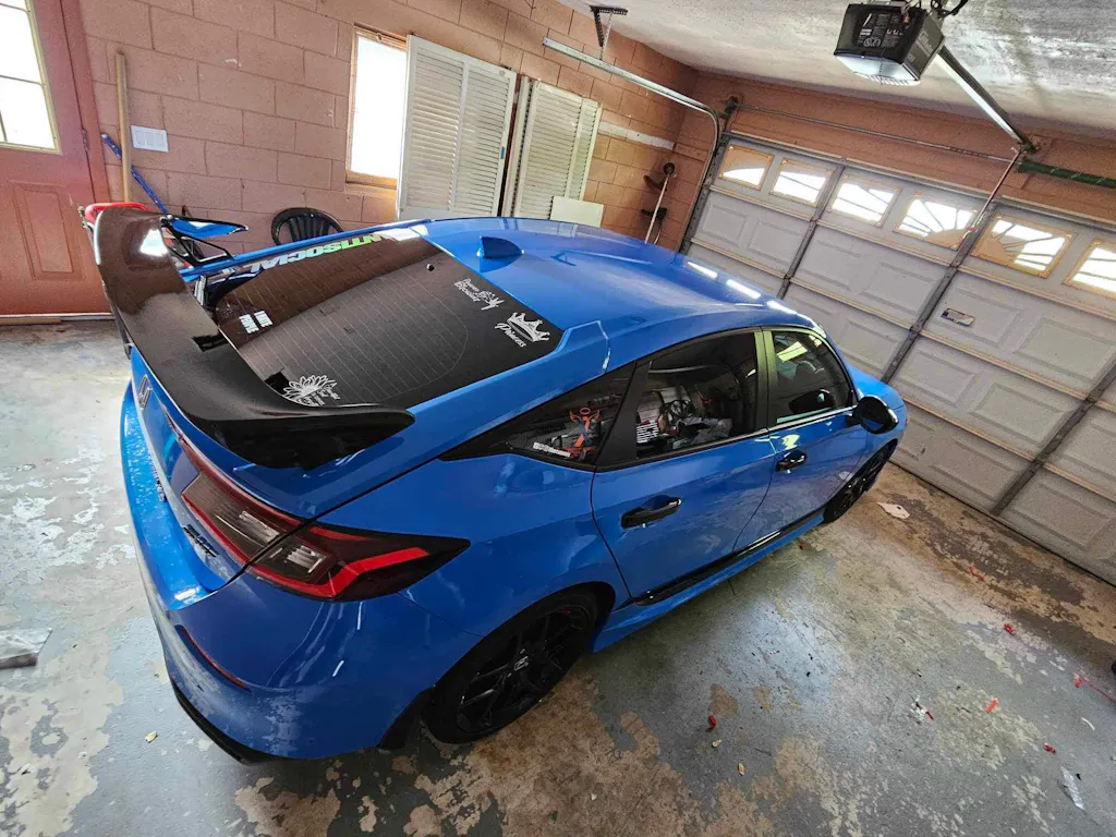 SWA 2022-2025 11th Gen Civic Hatchback Gloss Black TypeR Style Wing wi ...