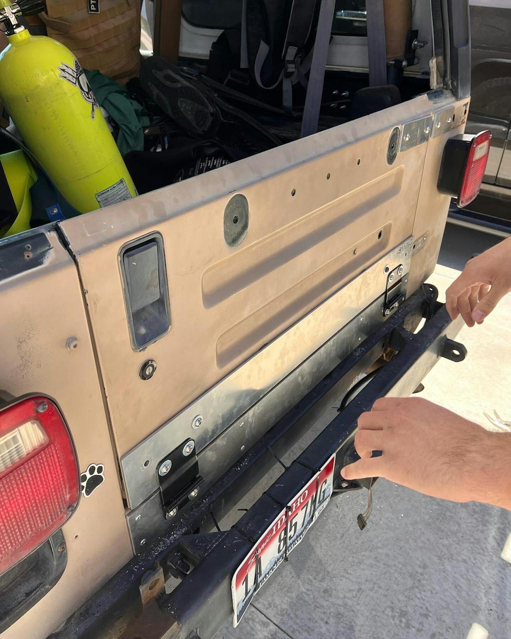 SWAG Jeep Wrangler Aluminum Drop Down Tailgate Conversion Kit SWAG