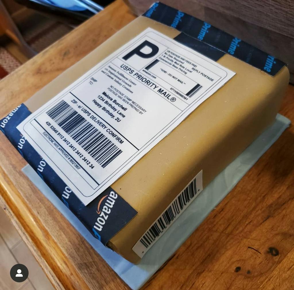 Amazon Prime Shipping Label and Strips Edible Image Icing Frosting She