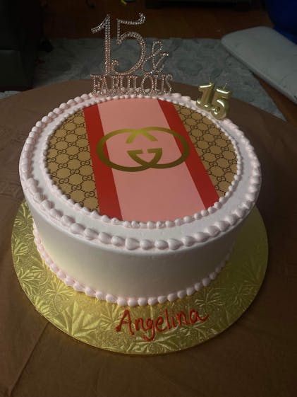 Gucci Print EDIBLE Cake Topper Image, Cupcakes, or Cake Wraps, Gucci Cake,  Gucci Cupcakes