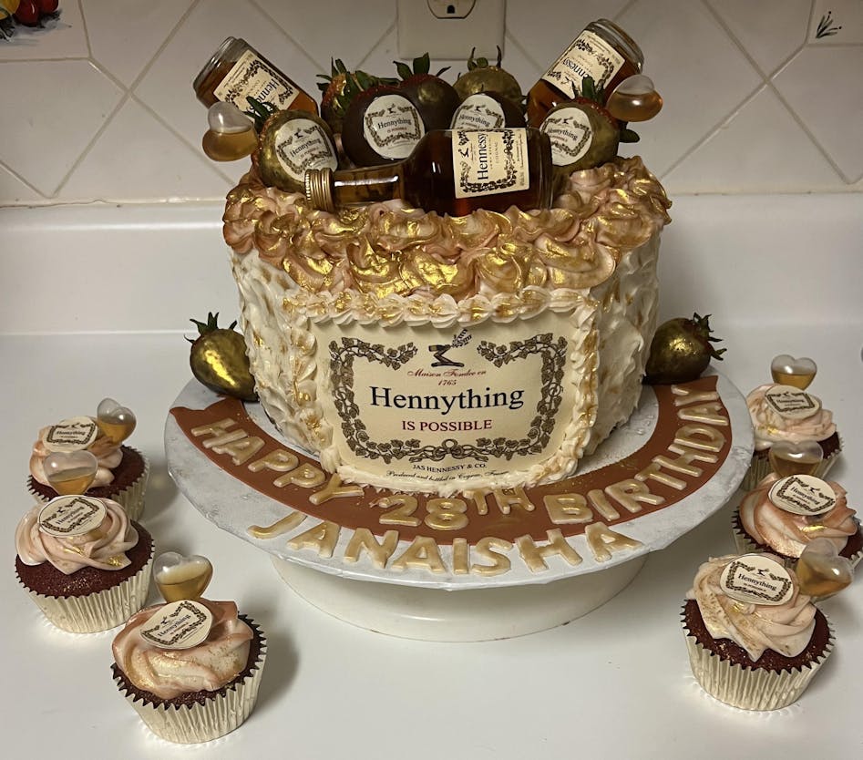 Hennessy Cake Topper ~ Edible Cake Image ~ Hennything Is Possible