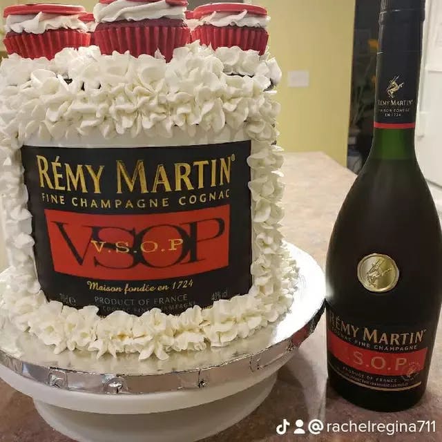 Remy Martin Cake | Elegant Birthday Cake