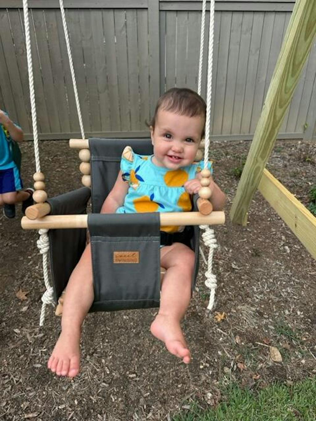 Premium Outdoor High Back Swing Slate